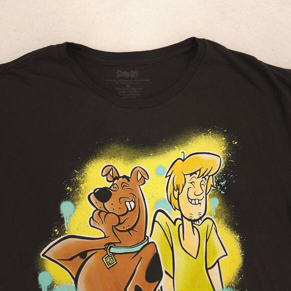 Scooby-Doo Casual Short Sleeve Graphic Crew Neck T Shirt Mens Size XL Black - Picture 1 of 9